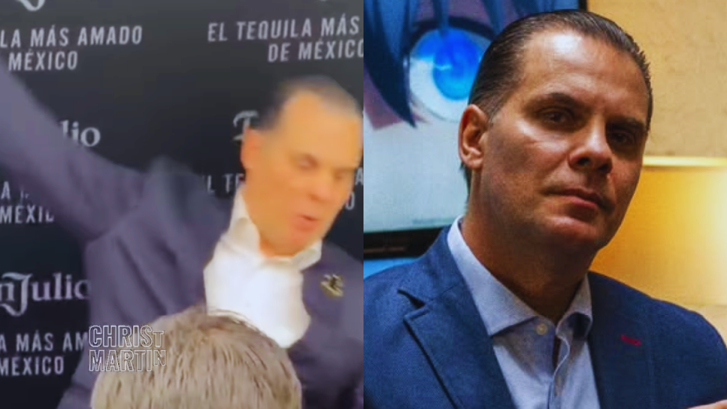 Christian Martinoli sufre aparatosa caída durante evento y todo queda grabado: “¿Quién puso esto?” VIDEO