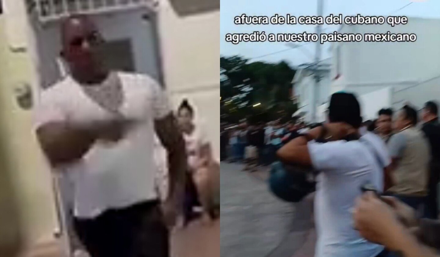 Hombre cubano agrede a mexicano tras discusión; vecinos toman venganza e intentan licharlo: VIDEO