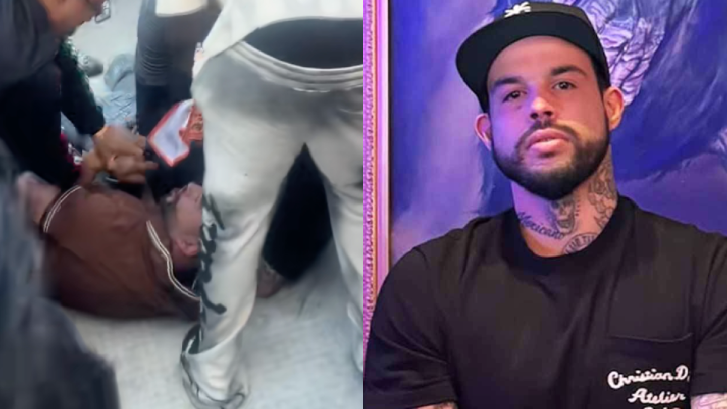 Emiliano Aguilar protagoniza pelea a golpes con otro hombre y los intentan separar: “Yo no me dejo de nadie” VIDEO