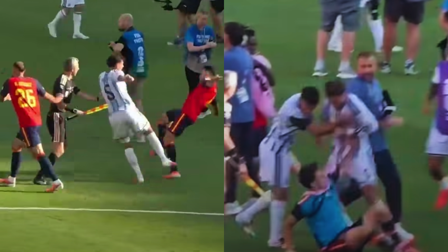 Mundial 2026: Jugadores de Argentina golpean a la Selección de España tras derrota en la final | VIDEO