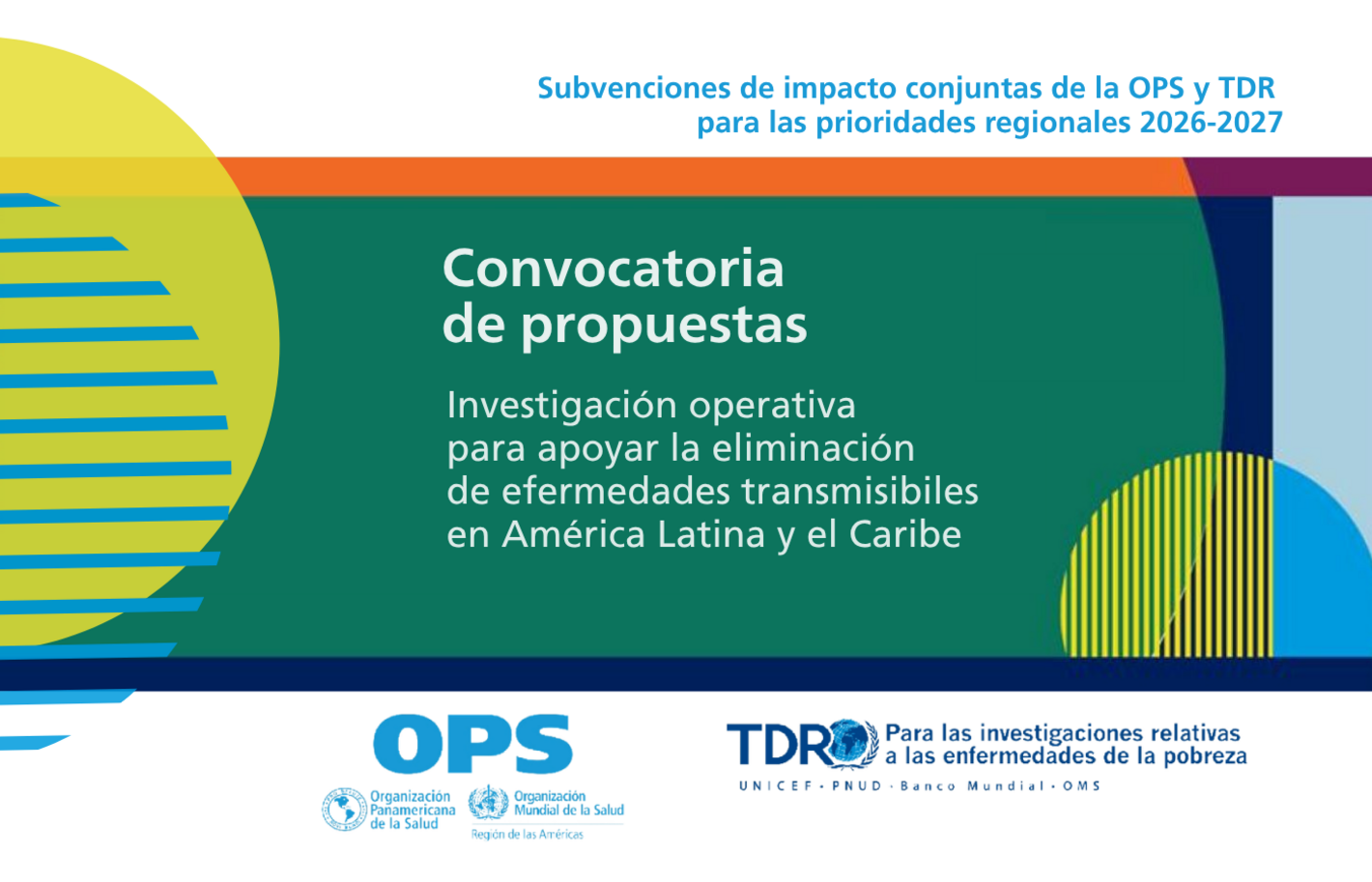 OPS y TDR lanzan convocatoria regional para acelerar la eliminación de enfermedades transmisibles en las Américas