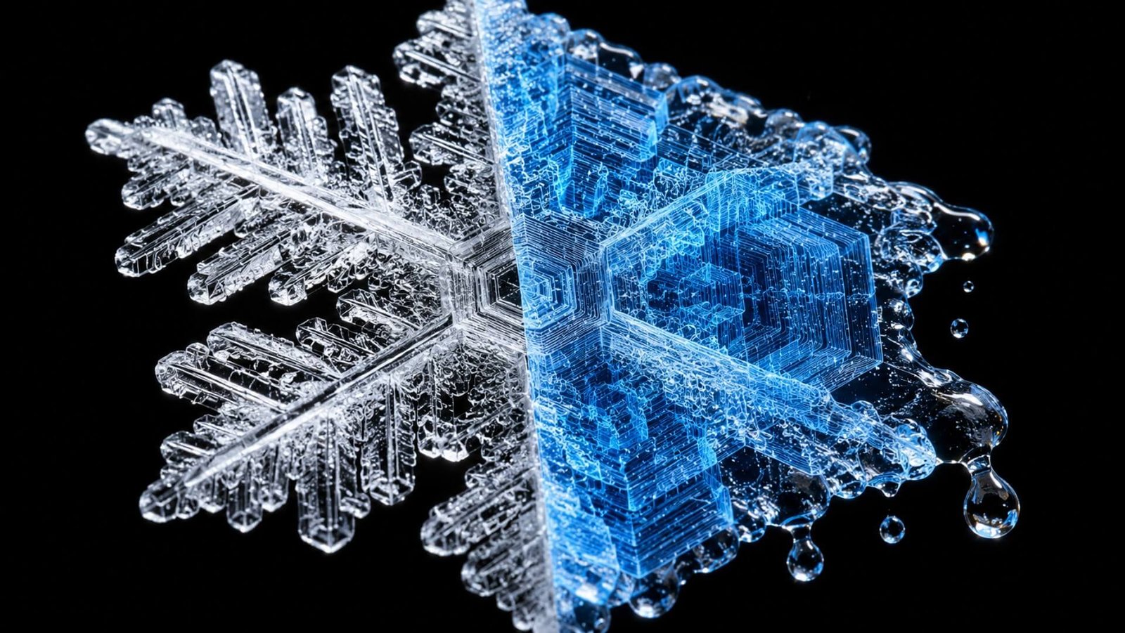 Una IA logra grabar por primera vez un copo de nieve derritiéndose en 3D con un detalle nunca visto