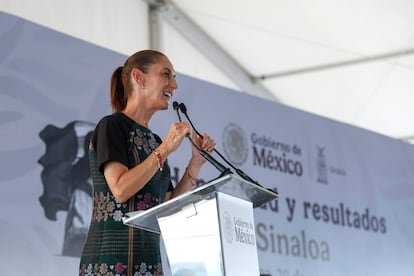 Sheinbaum señala en Sinaloa que la injerencia extranjera provoca violencia